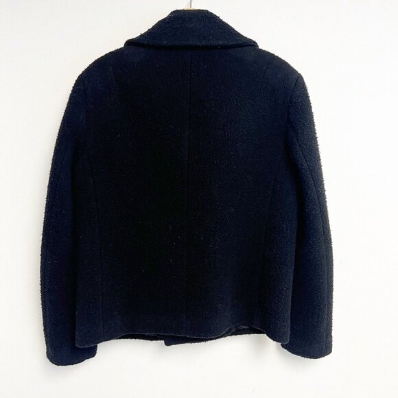 Allsaints Eds Wool-Blend Peacoat Men's Black 38 - Picture 4 of 15